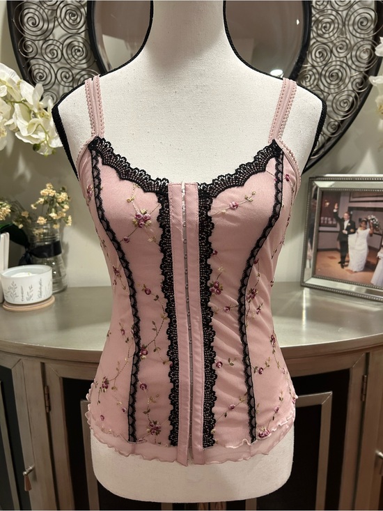 Rampage Other - Rampage Blush Pink Lace-Edge Camisole
